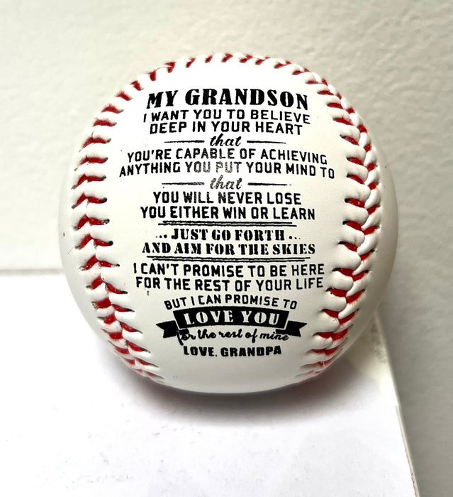 Baseball gift in holder